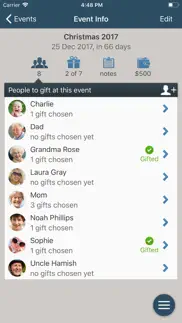 gifted - gift list manager iphone screenshot 3