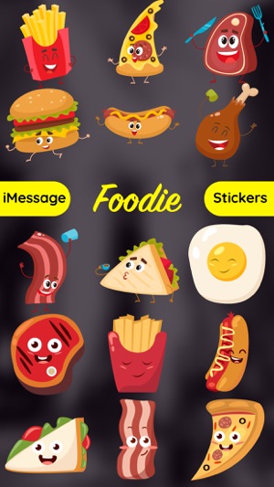 Foodie - Funny Food Emoji Text Chat Sticker Pack(圖1)-速報App