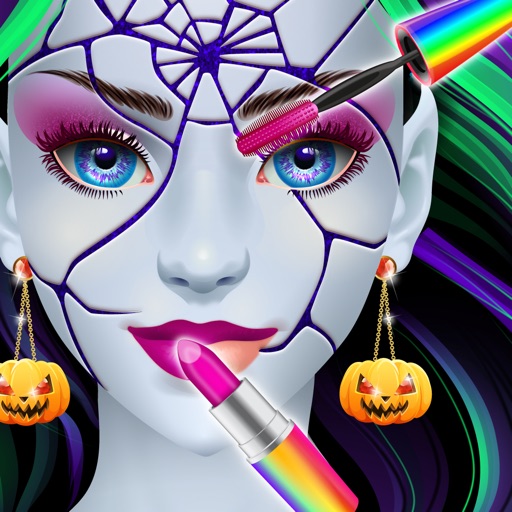 Monster Girls Make-Up Touch - Kids Halloween Games