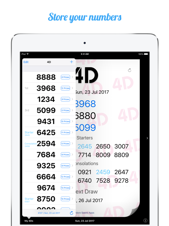 4D Results iPad screenshot 3 - Lifestyle app