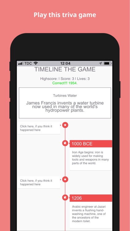 Timeline the game