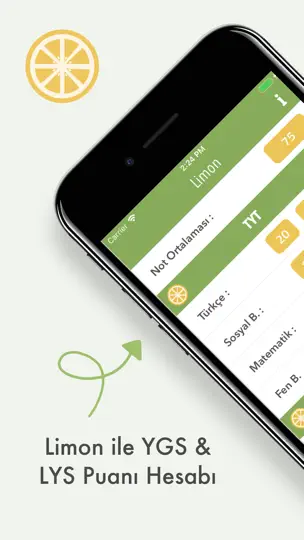 Limon - TYT Ve YKS Puan Hesabı iPhone Ekran Görüntüsü 1
