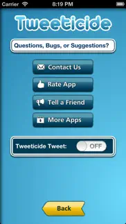 tweeticide - delete all tweets iPhone Captures Décran 4