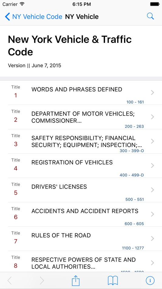 New York Vehicle and Traffic Code (LawStack Ser.) - 8.605.20170723 - (iOS)