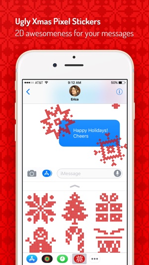 Ugly Xmas Pixel Stickers