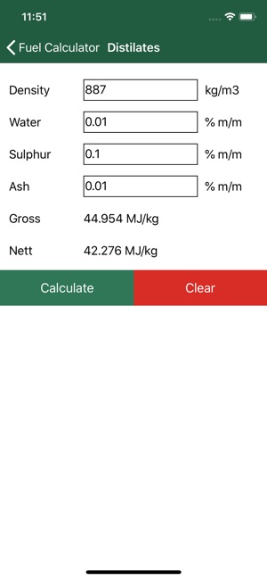 Bunker One - Fuel Calculator