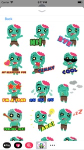 Zombie Stickers Collection screenshot #4 for iPhone