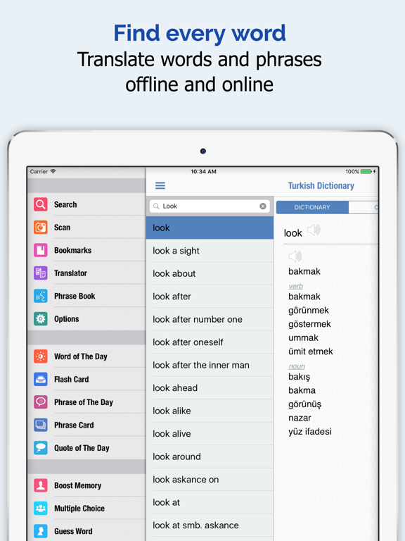 Screenshot #4 pour turc Dictionnaire