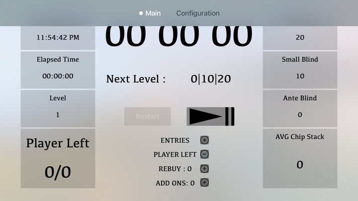 Screenshot #1 pour Poker Timer TV