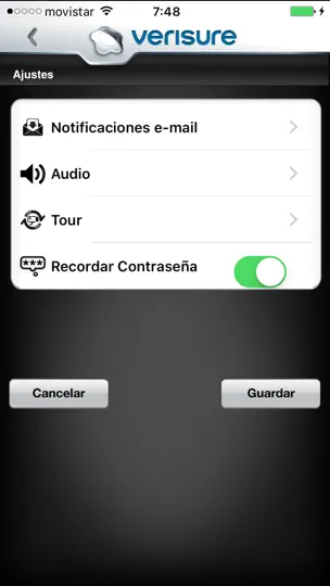 Captura de pantalla de My Cam en iPhone 2