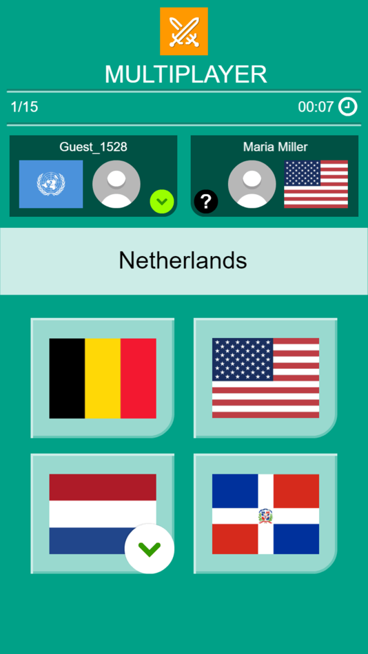 #1. Multiplayer Flags Quiz (iOS) 由: Denis Sokolov