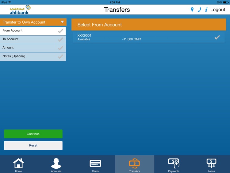 Ahlibank M-Bank for iPad
