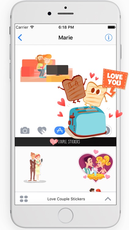 Love couple stickers pack