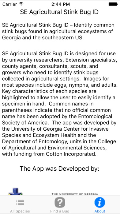 SE Agricultural Stink Bug ID screenshot