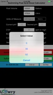 pool acid dose calc iphone screenshot 3