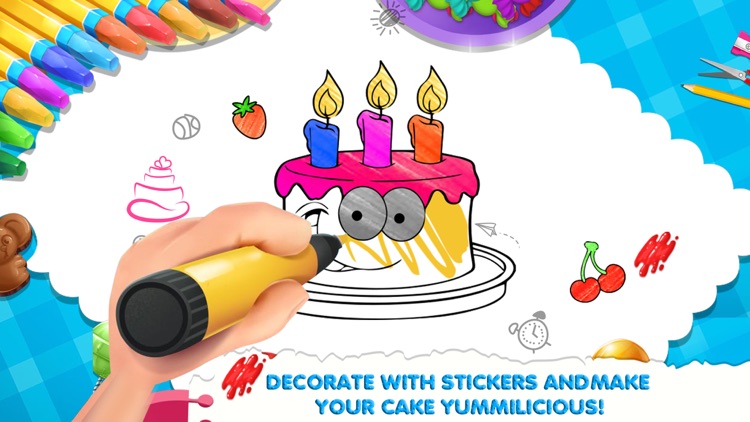 Cake Coloring Page Game