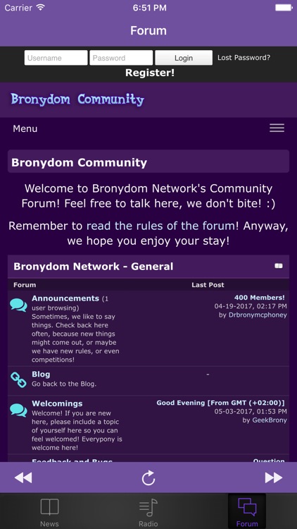 BDN: Brony Radio, Blog, Forums screenshot-3