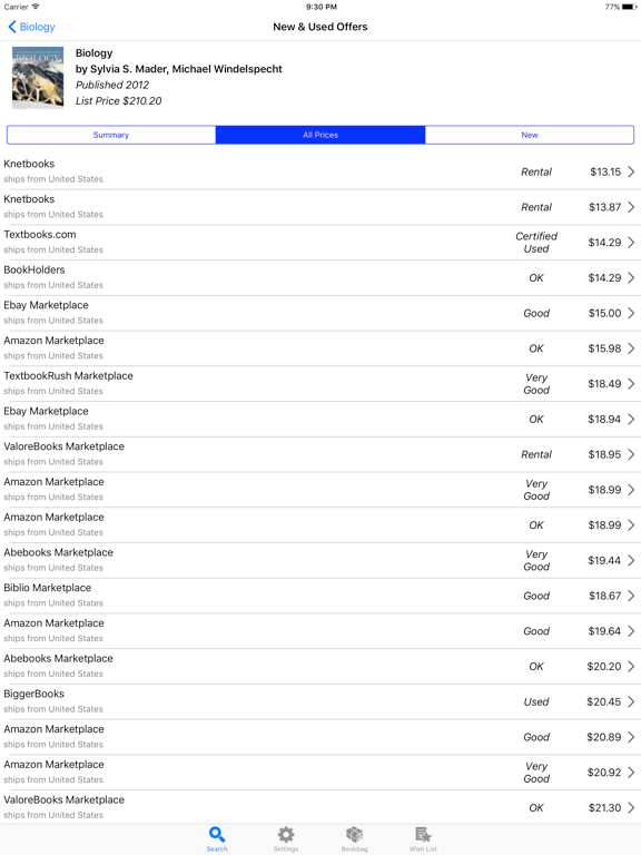 GetTextbooks.com iPad screenshot 4 - Book app
