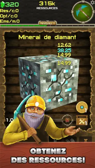 Capture d'écran de Clicker Mine Mania 2 sur iPhone 2