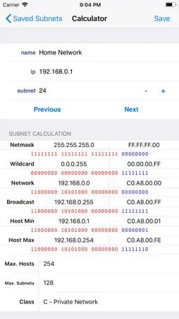 Subnet Calc screenshot 1