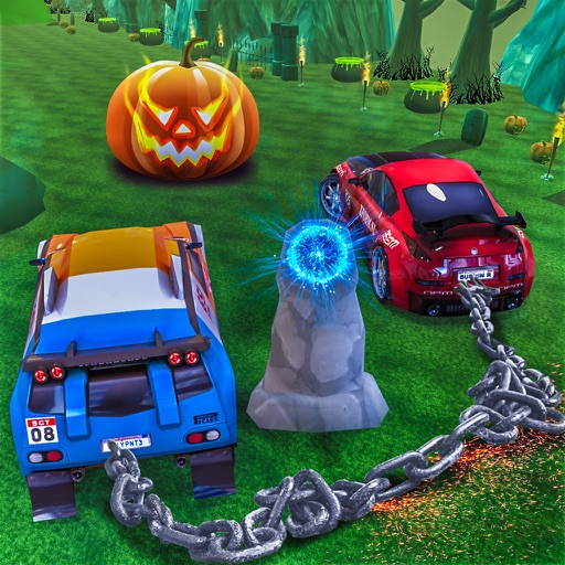 Scary Halloween Chained Cars