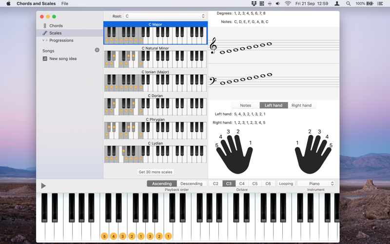 Piano Chords and Scales screenshot 2