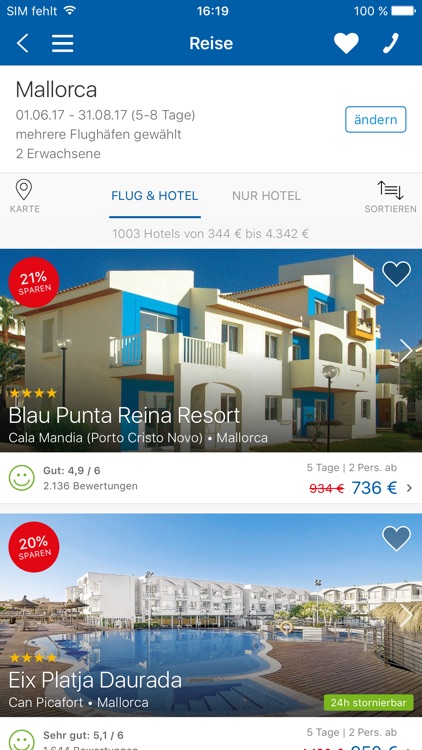 CHECK24 Reisen, Mietwagen, Hotel, Flug screenshot-3