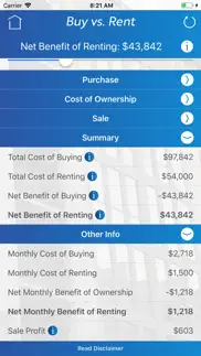 buy vs. rent calculator iphone images 1