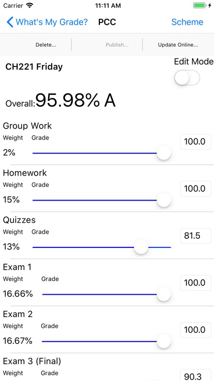 What's My Grade? Universal