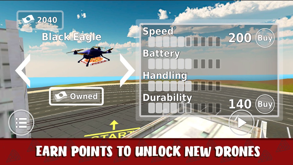 #3. RC Drone Pizza Delivery Flight Simulator (iOS) 由: Juliia Blokhina
