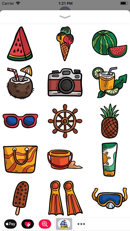 I Love Summer Stickers