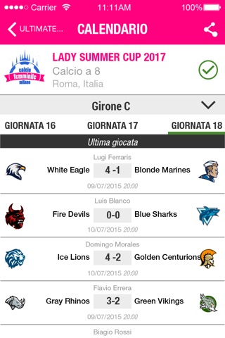 Calcio Femminile Milano screenshot 3