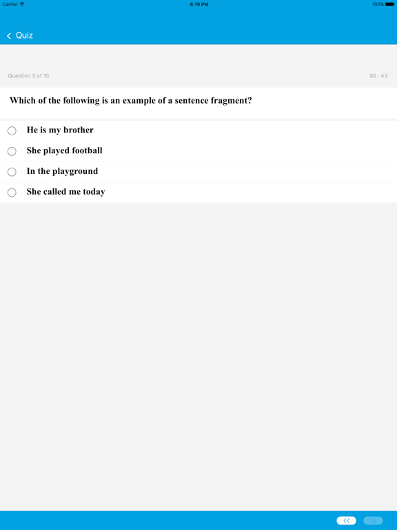 Learn English Grammar, Writing iPad screenshot 5 - Education app