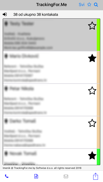 Screenshot #2 pour AddressBook TrackingForMe