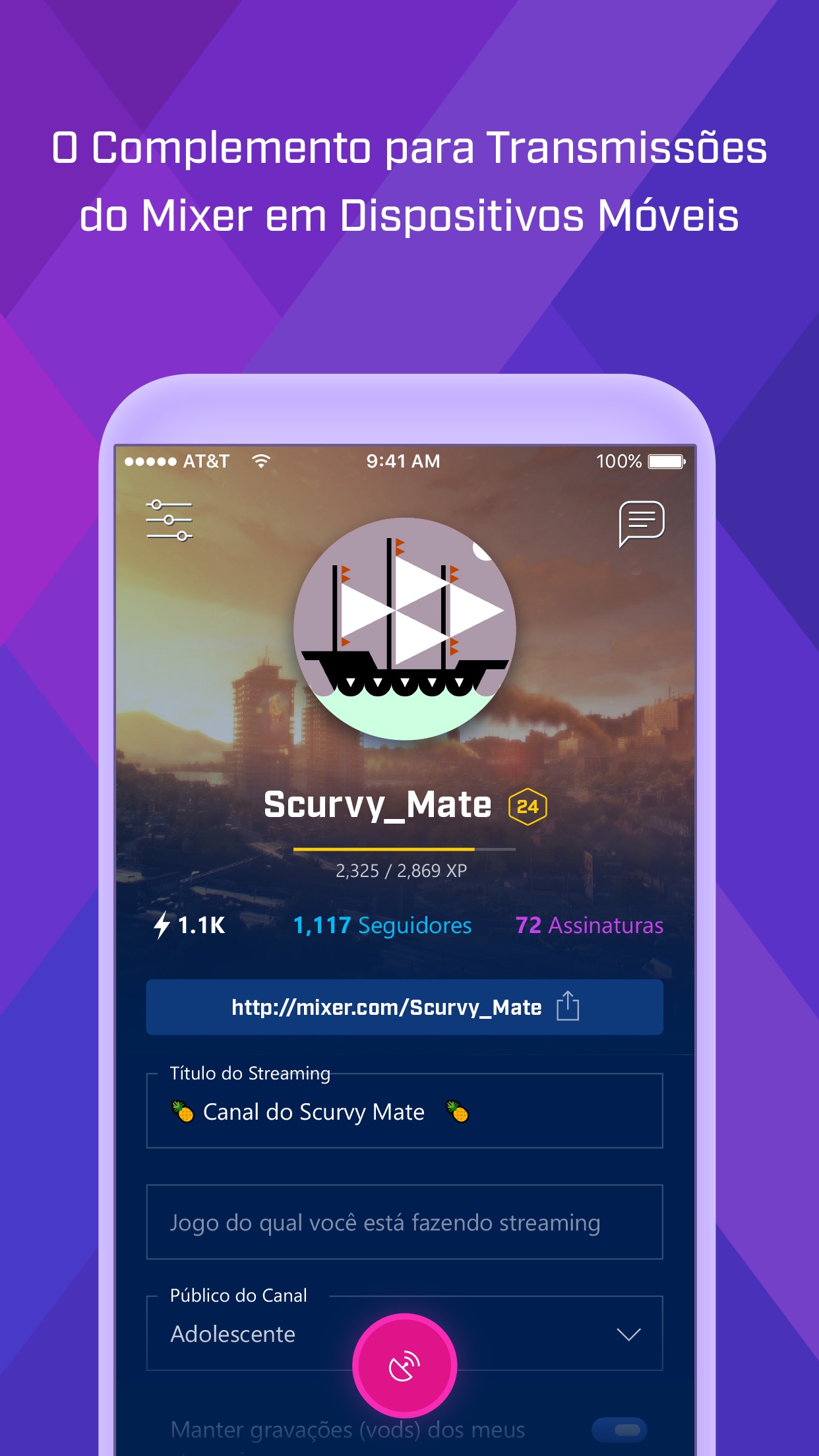 Screenshot do app Mixer Create