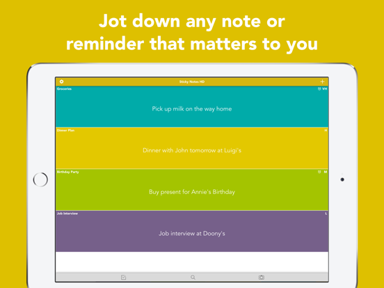 Sticky Notes HD iPad app afbeelding 1