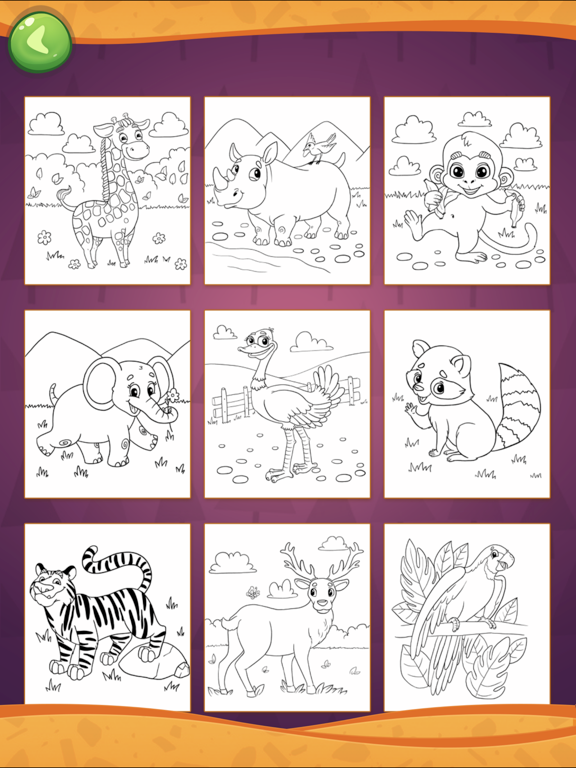 Animals Coloring Book for Creative Kids iPad screenshot 1 - Entertainment app