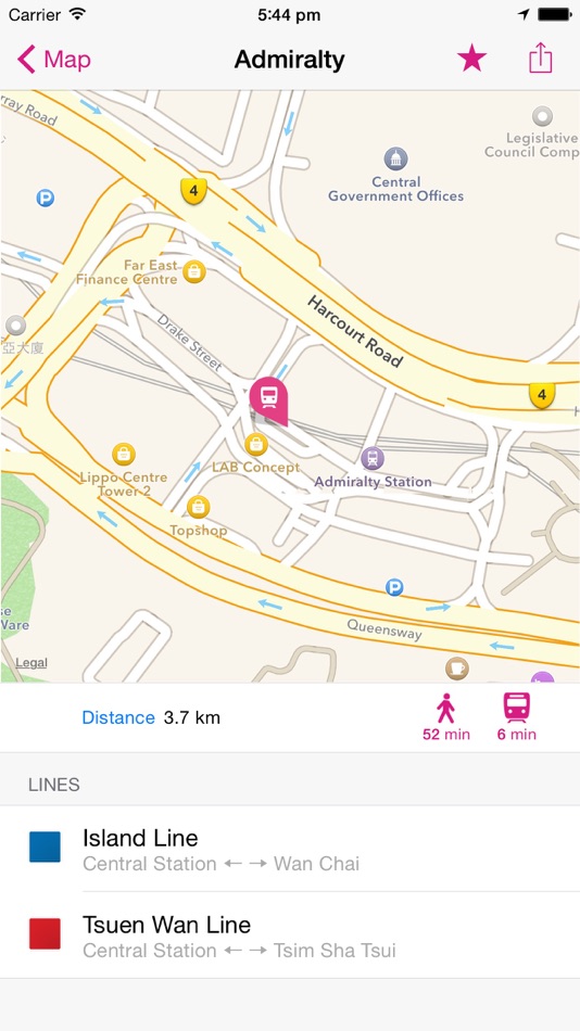 #2. Hong Kong Rail Map Lite (iOS) Podle: Urban-Map