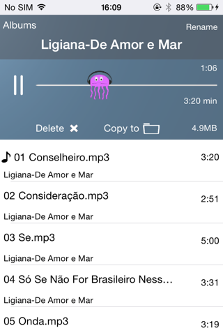 Jellyfish Music Player - náhled