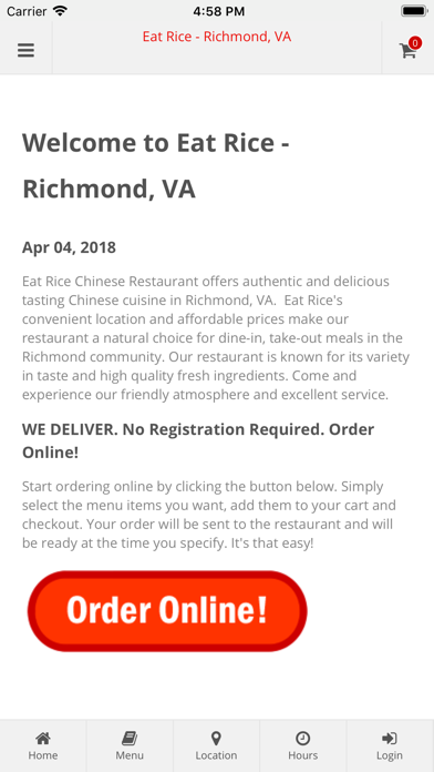 How to cancel & delete Eat Rice Richmond VA from iphone & ipad 1