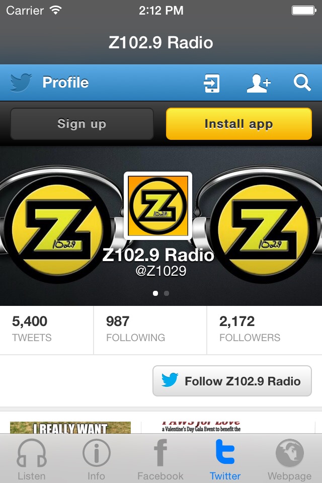Z102.9 KZIA-FM screenshot 2