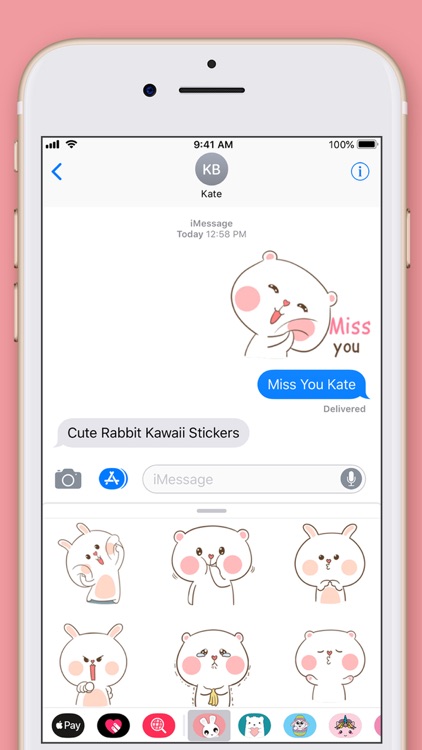 Cute Rabbit Kawaii Stickers screenshot-1