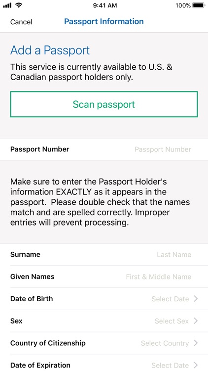 Mobile Passport