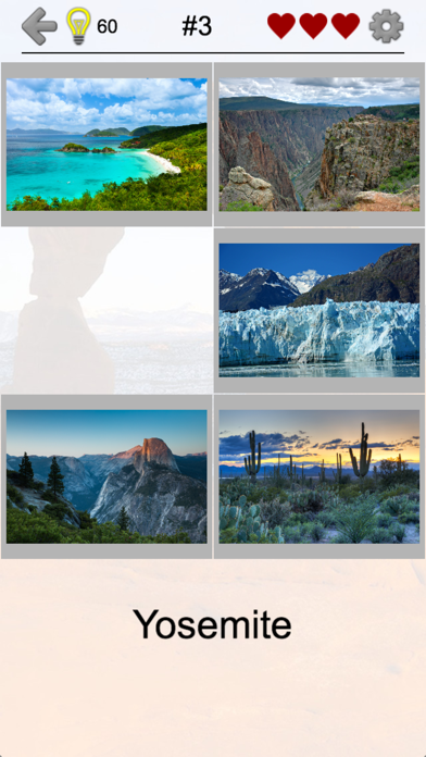 National Parks of the US: Quiz Screenshot