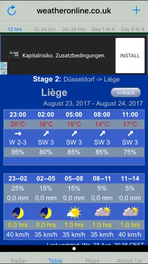 Captura de pantalla de Météo Tour France en iPhone 2