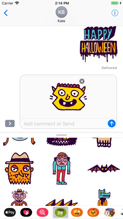 Happy Halloween Ghost Sticker