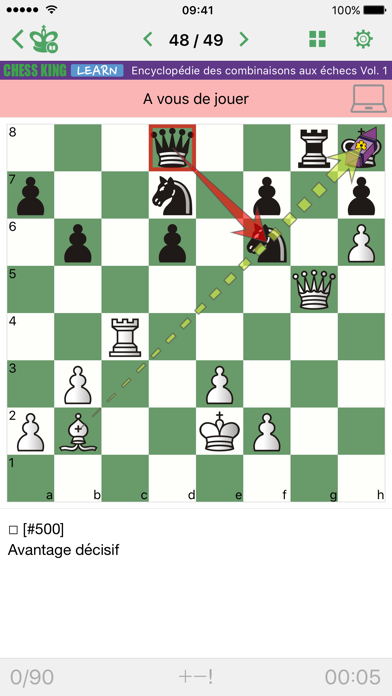 Screenshot #1 pour Combinaisons aux échecs Vol.1