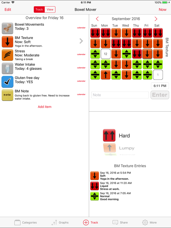 Screenshot #4 pour Bowel Mover Pro - IBS Tracker