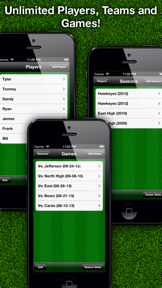 Football Stats Tracker Touch screenshot