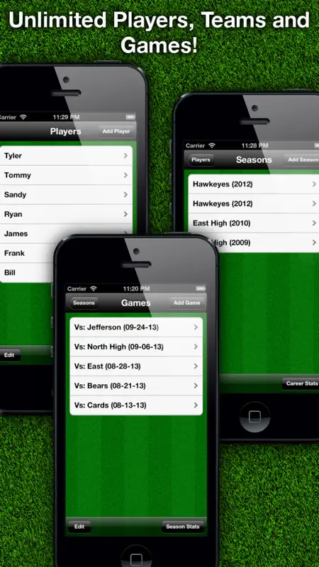 Football Stats Tracker Touch screenshot 3 of 5